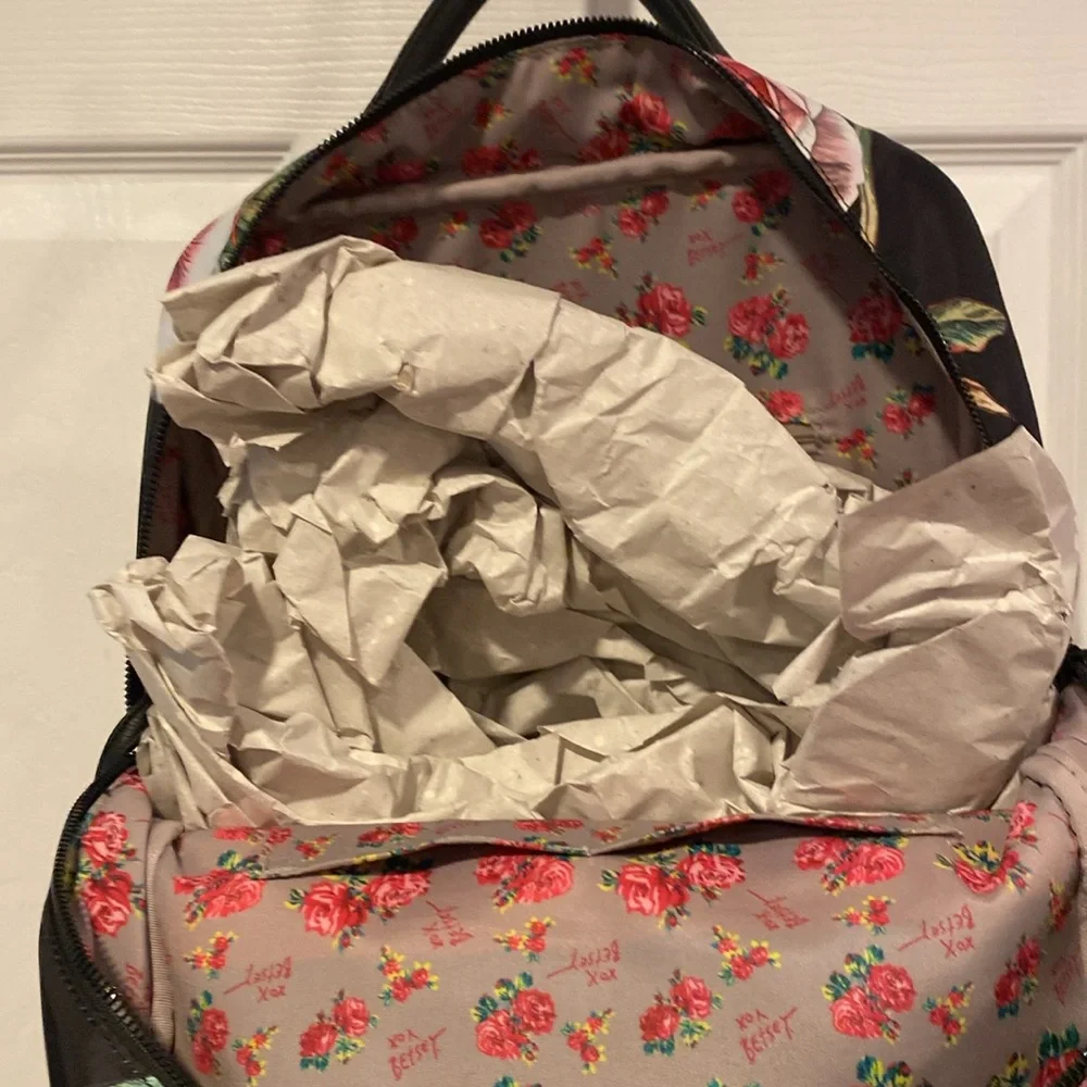 BNWT BETSEY JOHNSON Women's Floral Tote Diaper Backpack